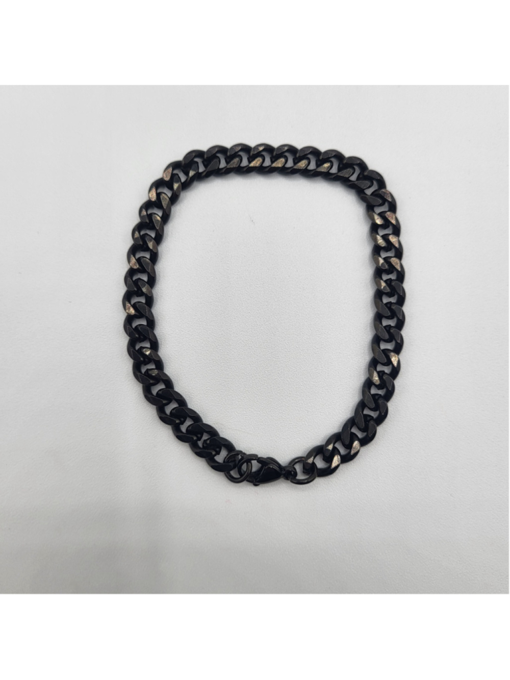Men's 8" Black-Plated Cuban Link Chain Bracelet – NWOT - Picture 12 of 14